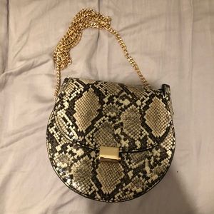 Mango snake print purse